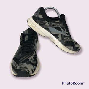 Brooks Launch 6 Women's Size 9.5 B Black Gray White Running Shoes 1202851b060